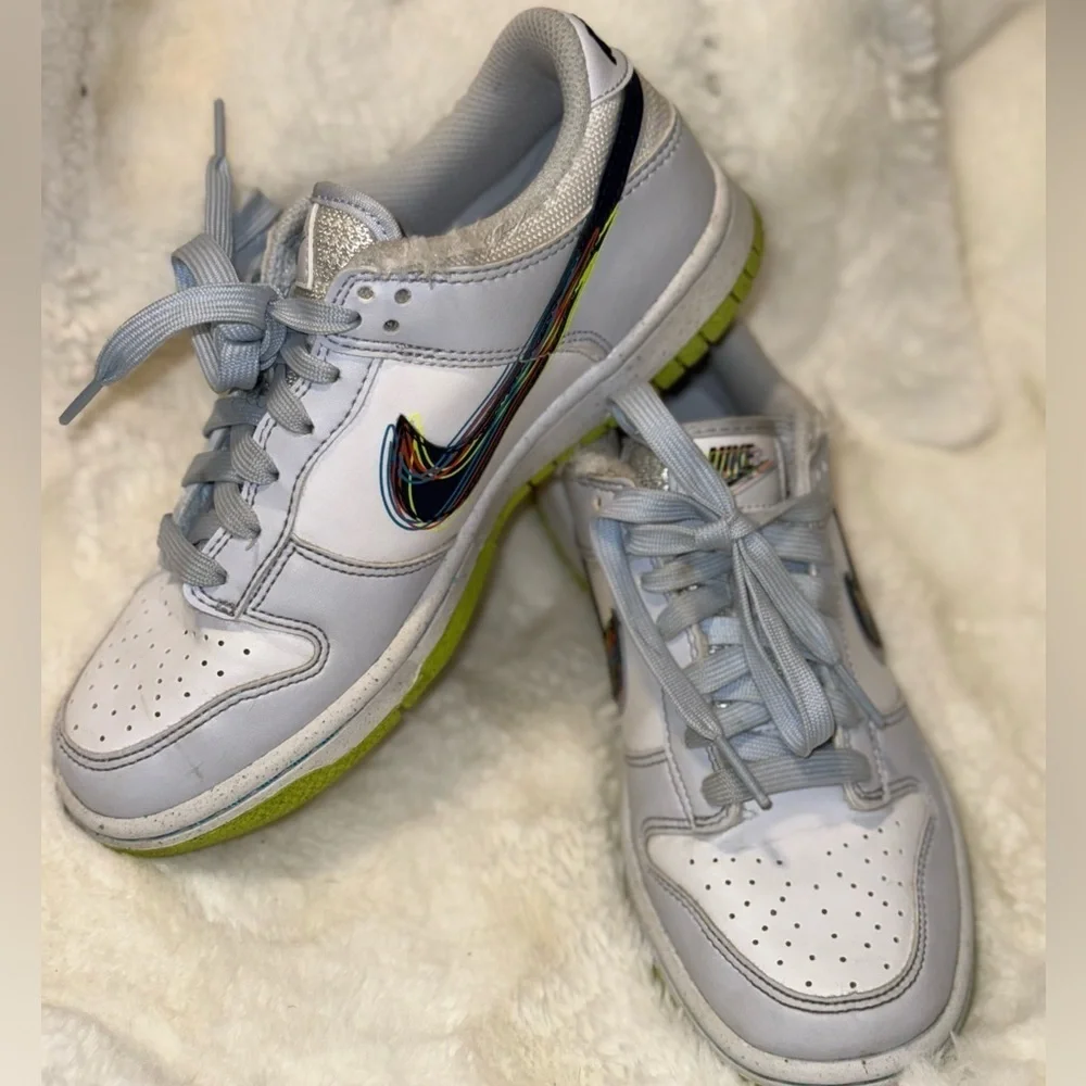 Nike Dunk Low 3D Swoosh Grey (GS) Size 4Y